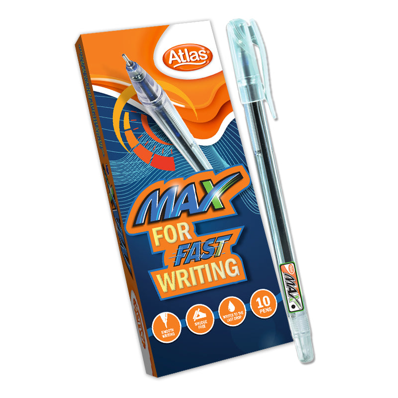 Max Ball Point Pen (10 Pc Box)Black