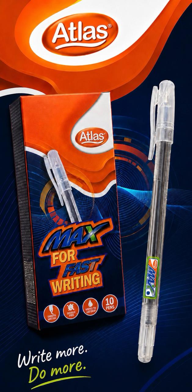 Max Ball Point Pen (10 Pc Box)Blue