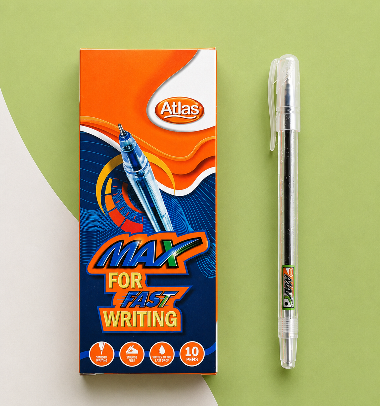 Max Ball Point Pen (10 Pc Box)Black