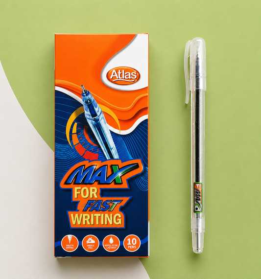 Max Ball Point Pen (10 Pc Box)Black