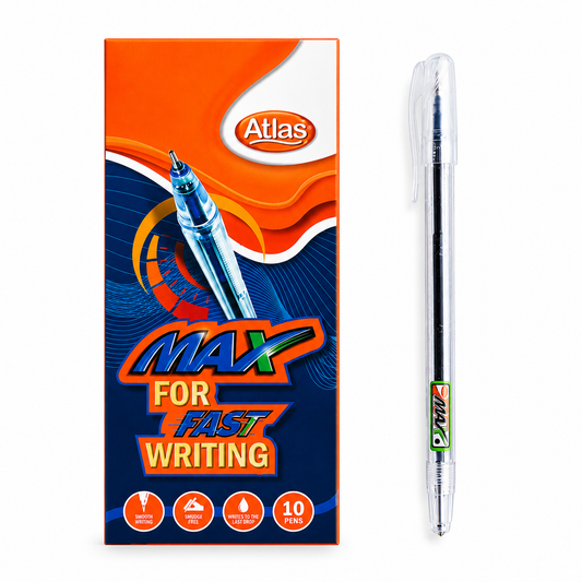 Max Ball Point Pen (10 Pc Box)Black