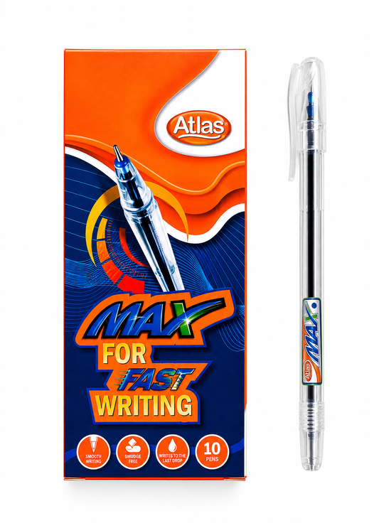 Max Ball Point Pen (10 Pc Box)Blue